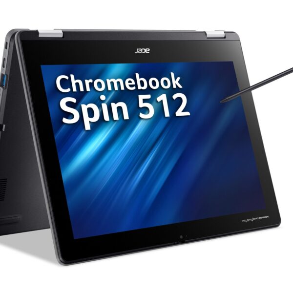 Acer Chromebook SPIN 512 R856TN-TCO 4GB/64GB Intel® N N100 30.5 cm (12") Touchscreen HD+ LPDDR5-SDRAM eMMC Wi-Fi 6E (802.11ax) ChromeOS Black