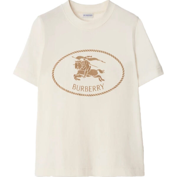 Burberry Women Knight Stamp T-Shirt Chalk