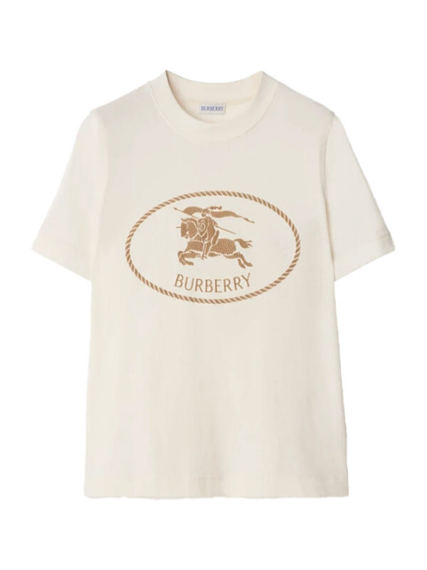 Burberry Women Knight Stamp T-Shirt Chalk