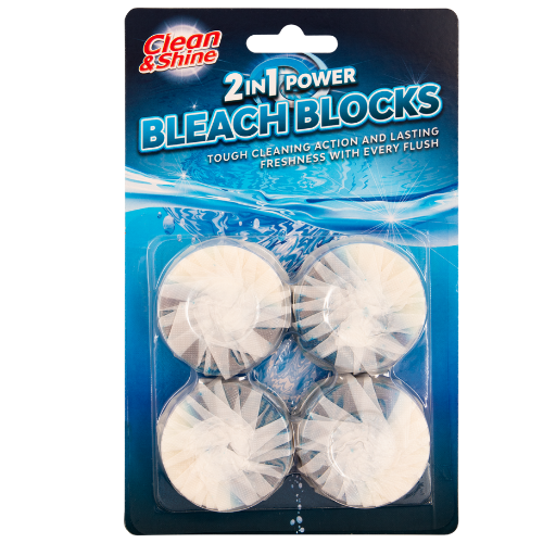 Clean & Shine 2 In 1 Power Bleach Blocks 4 Pack