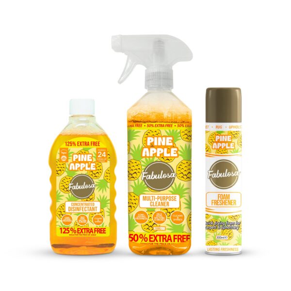 Fabulosa Fruity Pineapple Household Cleaning Bundle 3 Piece