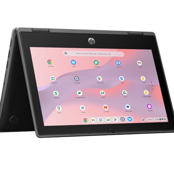 HP Chromebook Fortis x360 G5 Intel® N N100 29.5 cm (11.6") Touchscreen HD 8 GB LPDDR5x-SDRAM 64 GB eMMC Wi-Fi 6E (802.11ax) ChromeOS Black