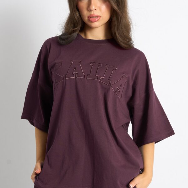 Kaiia Logo Oversized T-Shirt Cherry