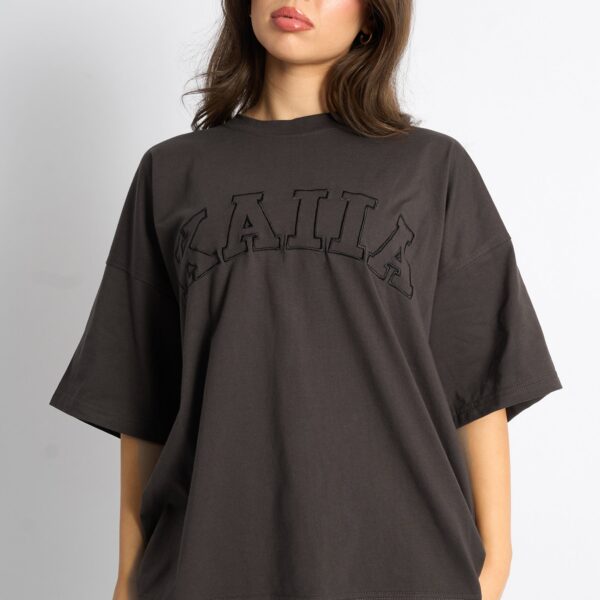 Kaiia Logo Oversized T-Shirt Chocolate
