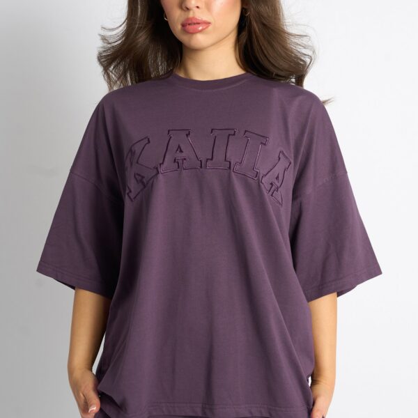 Kaiia Logo Oversized T-Shirt Deep Purple