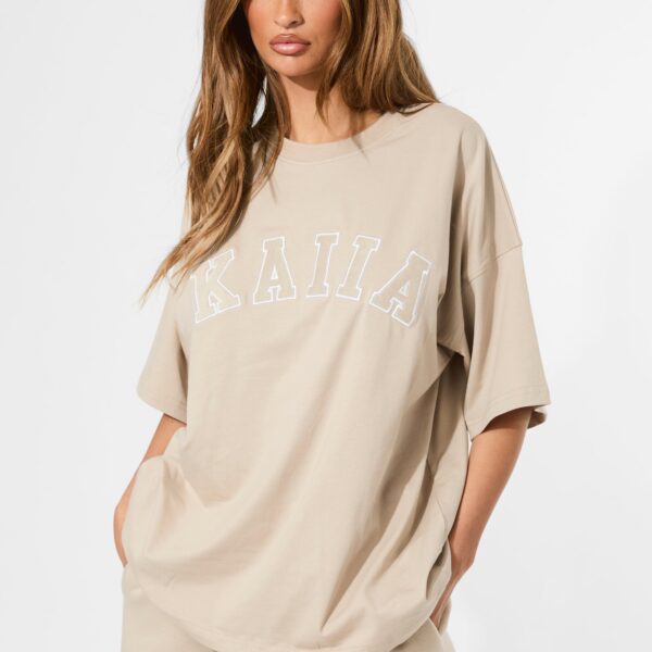 Kaiia Oversized T-shirt Stone