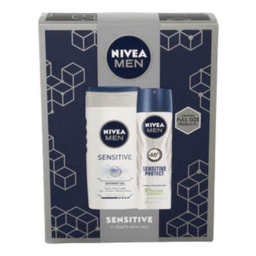 Nivea Men Sensitive Shower Gel and Deodorant Gift Set