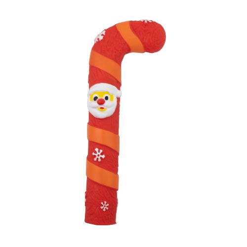 Paws Behavin' Badly Christmas Squeaky Dog Cane Toy Assorted Colours