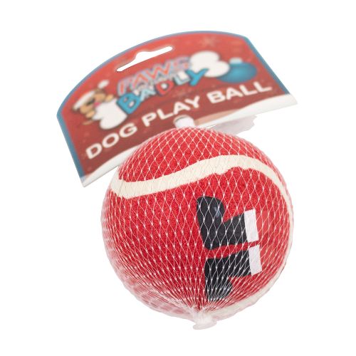 Paws Behavin' Badly Santa Tennis Ball Dog Toy Assorted Designs