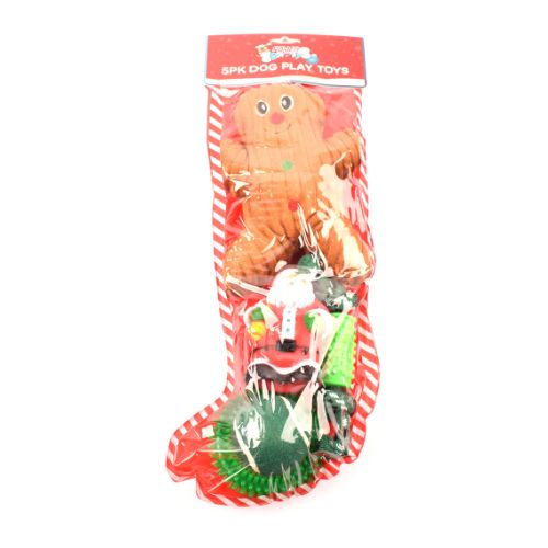 Paws Behavin' Badly Stocking Dog Toys 5 Pk Assorted