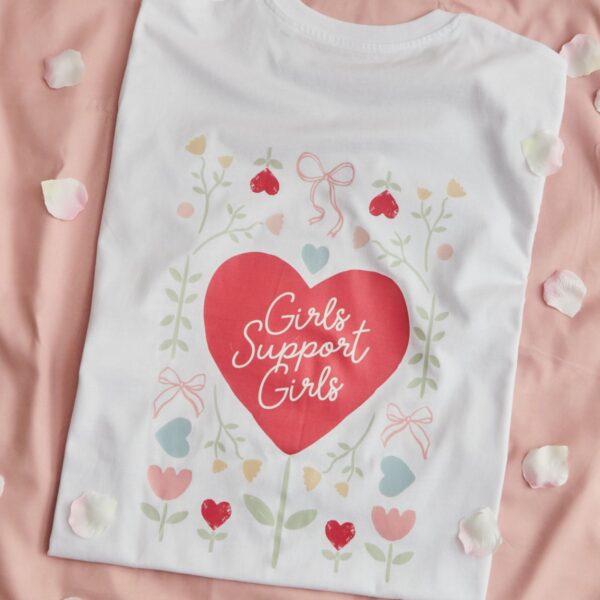 Personalised Women's Girls Support Girls T-Shirt