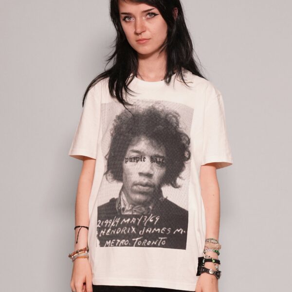 'Purple Haze' T-Shirt in Ecru