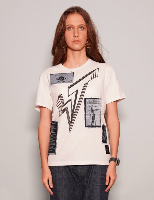 ST Patched Logo T-Shirt in Ecru