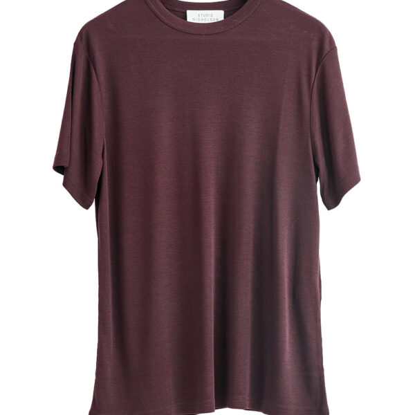 Studio Nicholson rond t-shirt Rouge