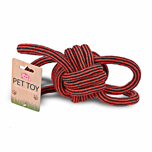The Pet Hut Jumbo Rope 4 Loop Knot Dog Toy 25cm