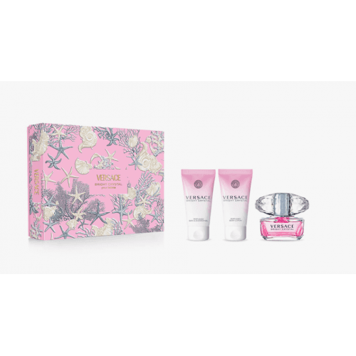 Versace Bright Crystal 50ml EDT Spray, 50ml Body Lotion & 50ml Shower Gel Set