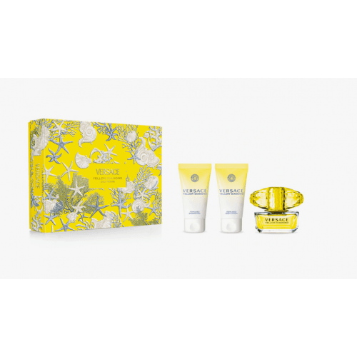Versace Yellow Diamond 50ml EDT Spray, 50ml Shower Gel & 50ml Body Lotion Set