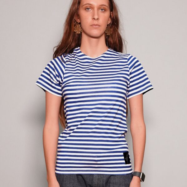 Vintage Naval T-Shirt in Blue Stripe