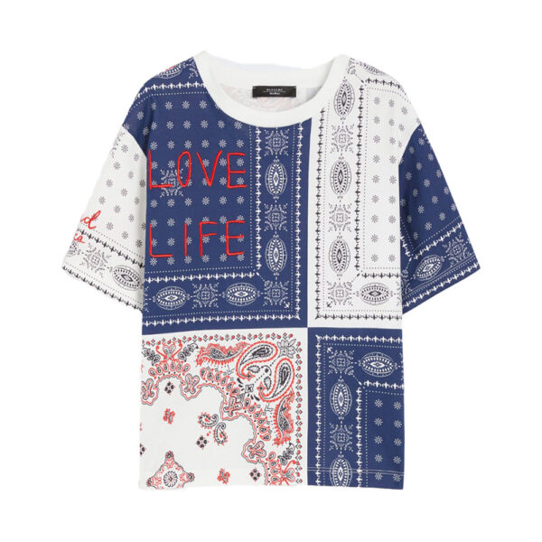 Weekend Maxmara Printed organic cotton T-shirt White