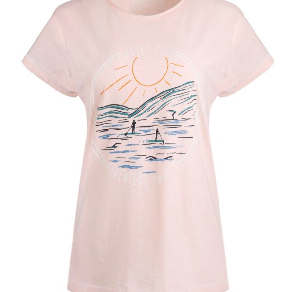Weird Fish Adventure Awaits Organic Cotton Front Print T-Shirt Pink Size 12