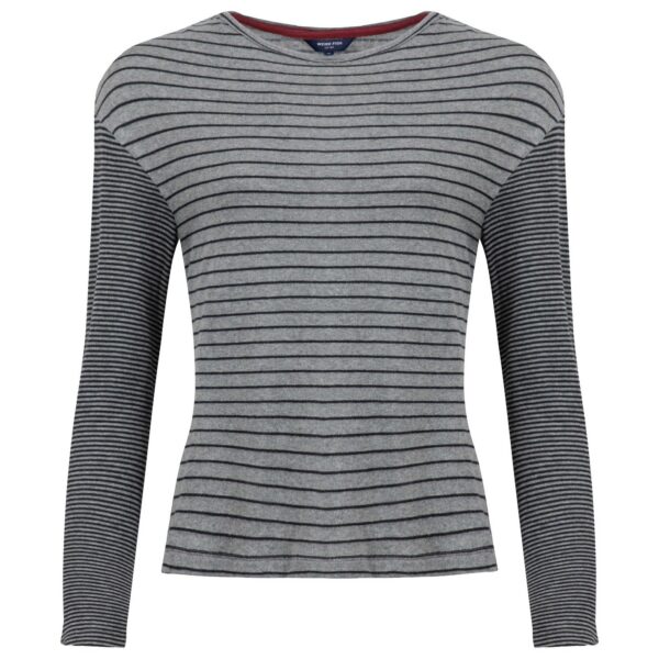 Weird Fish Calfee Striped Long Sleeve T-Shirt Grey Size 10