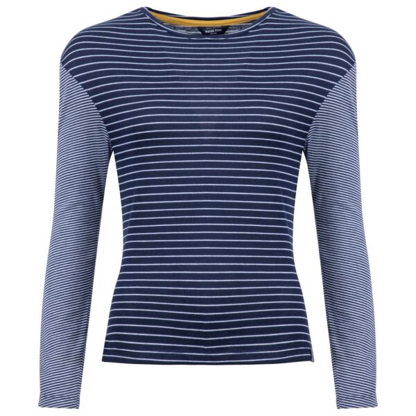 Weird Fish Calfee Striped Long Sleeve T-Shirt Navy Size 10