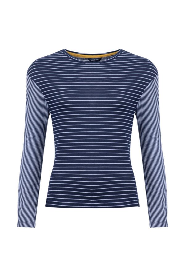 Weird Fish Calfee Striped Long Sleeve T-Shirt Navy Size 10