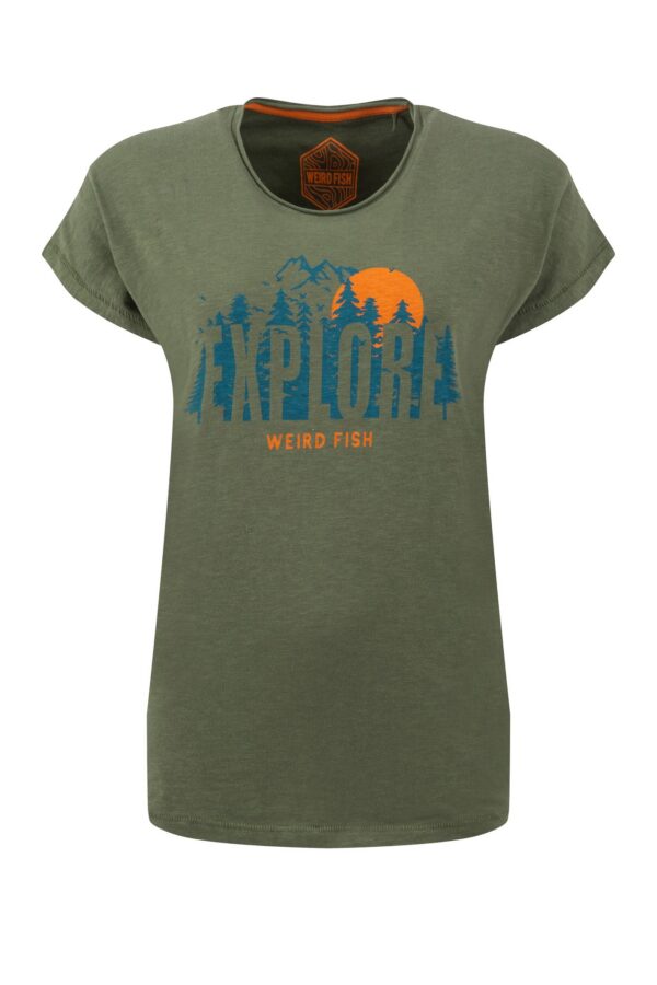 Weird Fish Explore Organic Cotton Graphic T-Shirt Artichoke Size 10