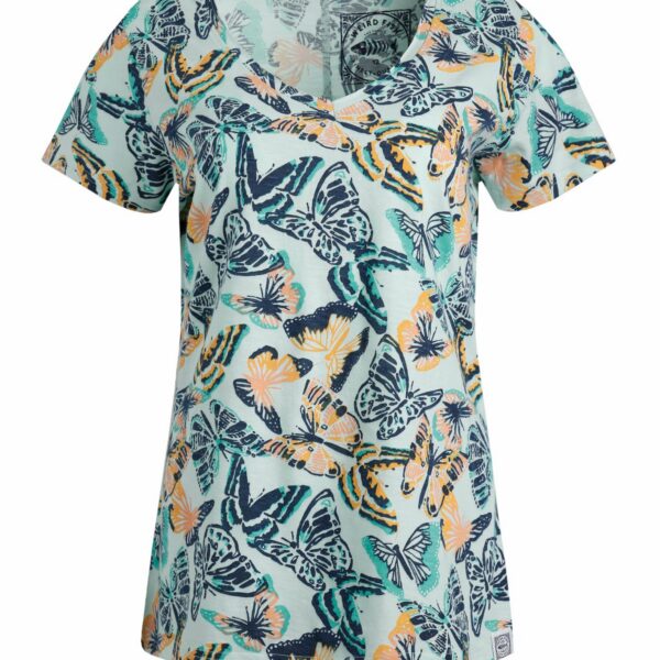 Weird Fish Merica Organic Cotton Printed Jersey T-Shirt Seafoam Size 8