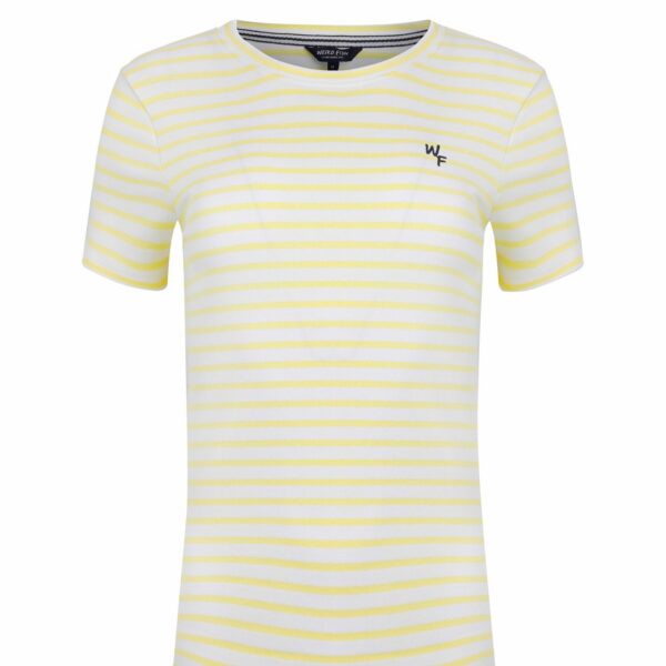 Weird Fish Natalie Striped Crew Neck T-Shirt Lemon Size 10