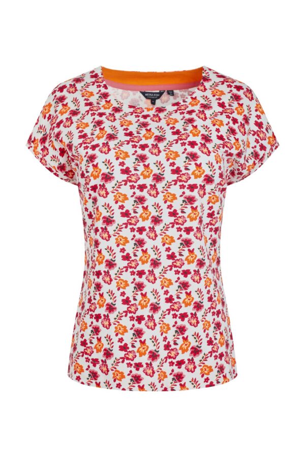 Weird Fish Paw Paw Organic Cotton Printed T-Shirt Apricot Size 20