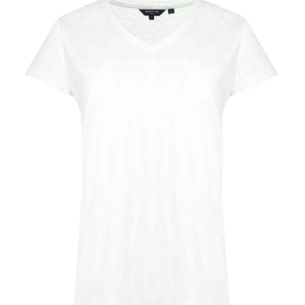 Weird Fish Pernille Organic Cotton Cutaway T-Shirt White Size 20