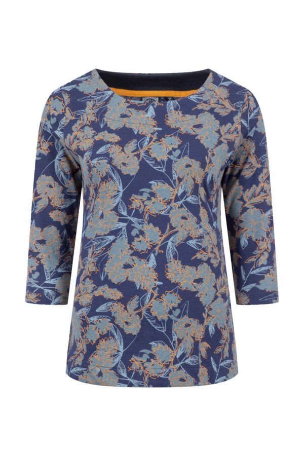 Weird Fish Pinto Printed Jersey T-Shirt Moonlight Blue Size 10