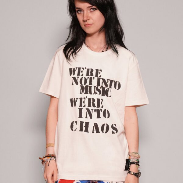 'We're Into Chaos' T-Shirt in Ecru