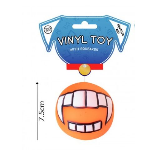 World Of Pets Vinyl Squeaky Fruit Dog Toy Assorted Colours